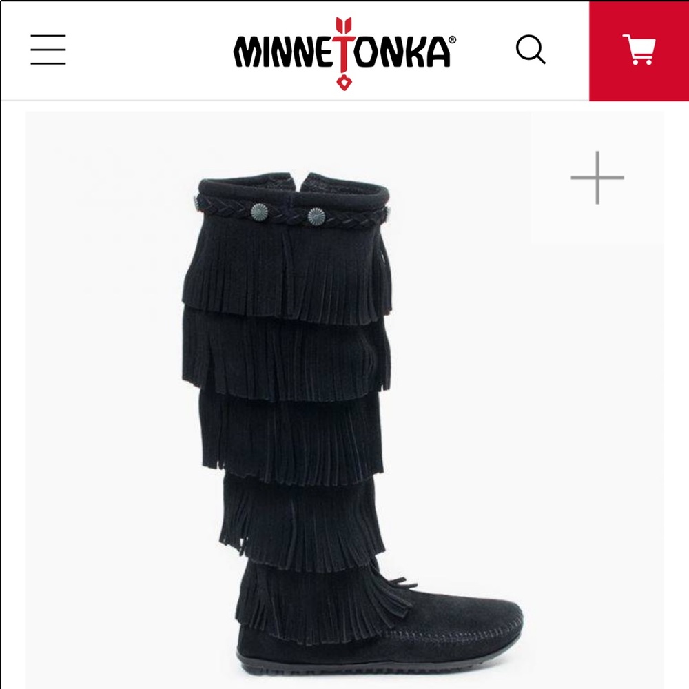 Minnetonka 5 layer fringe boots